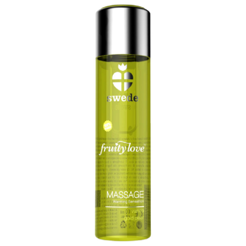 SWEDE - FRUITY LOVE ACEITE EFECTO CALOR VAINILLA Y PERA 120 ML - Con efecto calor - El Arte del Placer