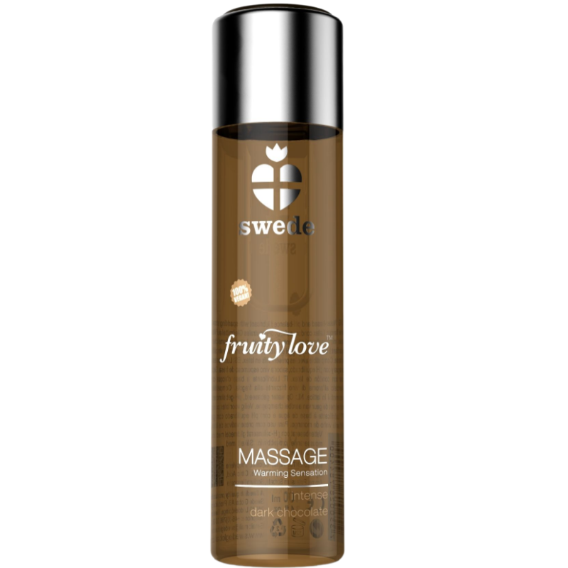 SWEDE - FRUITY LOVE ACEITE EFECTO CALOR CHOCOLATE NEGRO 120 ML - Con efecto calor - El Arte del Placer