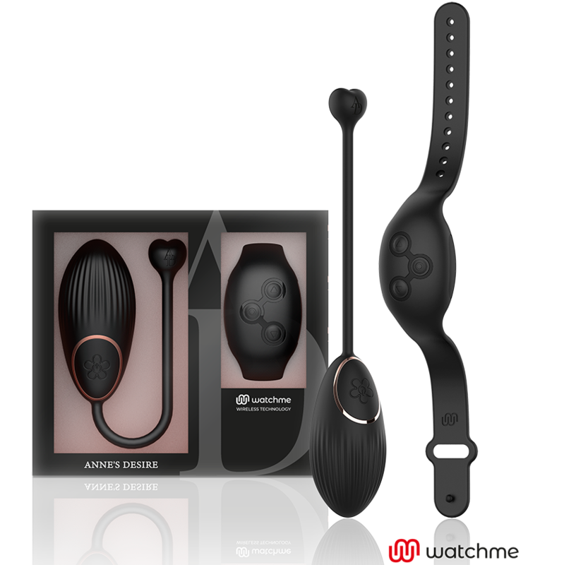 ANNE'S DESIRE - HUEVO CONTROL REMOTO TECNOLOGÍA WATCHME NEGRO - JUGUETES BIENESTAR - El Arte del Placer