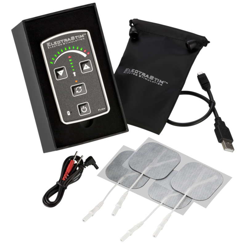 ELECTRASTIM - PACK ESTIMULADOR FLICK EM60-E - Electro estimulación - El Arte del Placer