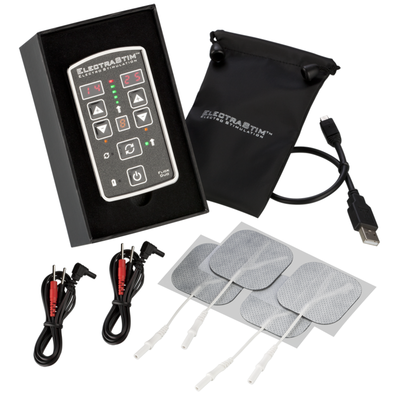 ELECTRASTIM - PAQUETE ESTIMULADOR FLICK DUO - Electro estimulación - El Arte del Placer