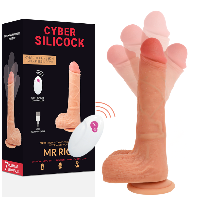 CYBER SILICOCK - REALÍSTICO CONTROL REMOTO MR RICK 20.9 CM -O- 4 CM - JUGUETES BIENESTAR - El Arte del Placer