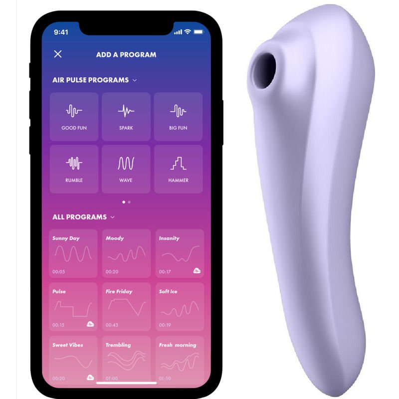 SATISFYER - DUAL PLEASURE AIR PULSE VIOLETA - JUGUETES BIENESTAR - El Arte del Placer