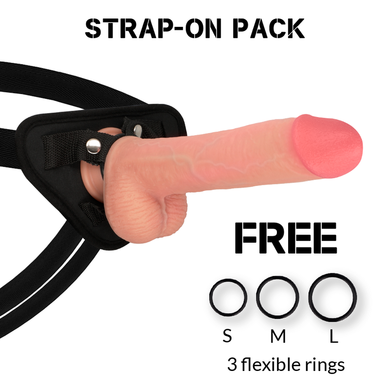 ROCKARMY - ARNÉS + LIQUID SILICONE DILDO PREMIUM KINGCOBRA 24 CM -O- 4.77 CM - Dildos sin Vibración - El Arte del Placer