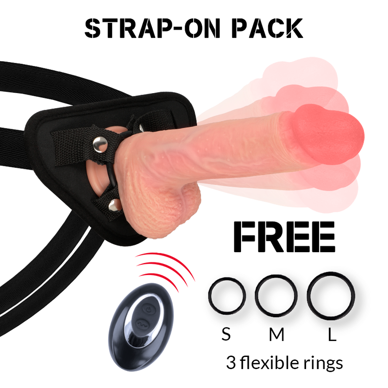 ROCKARMY - ARNÉS + LIQUID SILICONE VIBRADOR CONTROL REMOTO PREMIUM APACHE 20.5 CM -O- 4.62 CM - Arneses - El Arte del P…