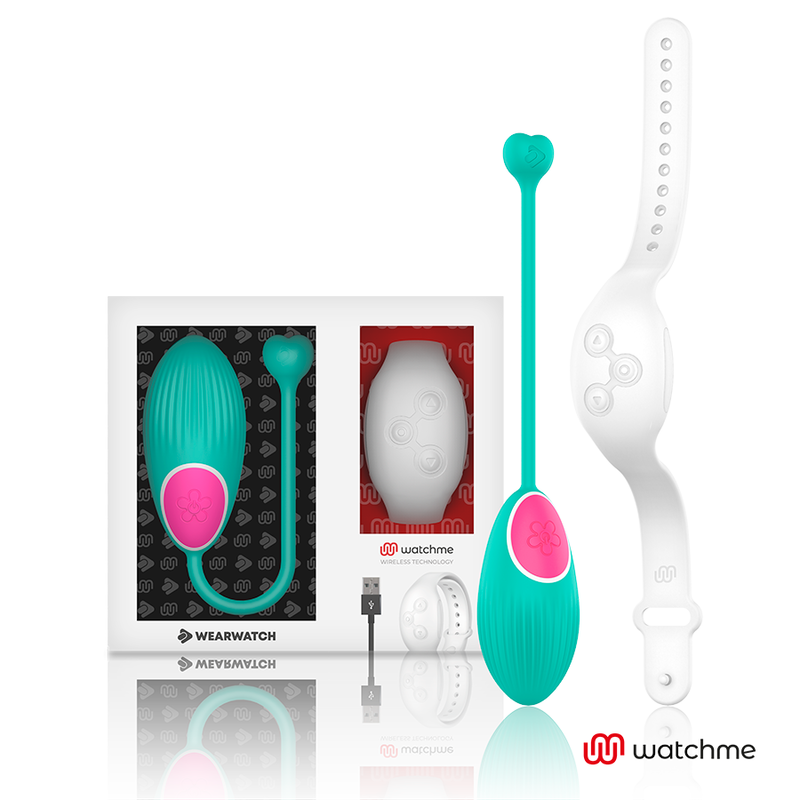 WEARWATCH - HUEVO CONTROL REMOTO TECHNOLOGY WATCHME AGUA MARINA / NÍVEO - JUGUETES BIENESTAR - El Arte del Placer