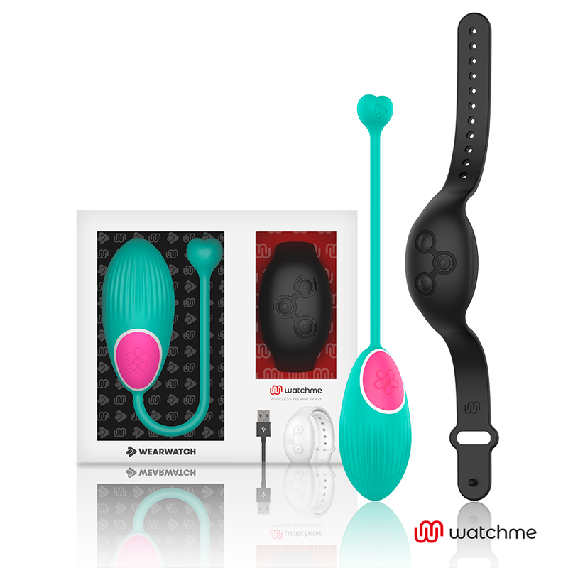 WEARWATCH - HUEVO CONTROL REMOTO TECHNOLOGY WATCHME AGUA MARINA / AZABACHE - JUGUETES BIENESTAR - El Arte del Placer