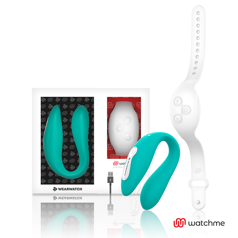 WEARWATCH - VIBRADOR DUAL TECHNOLOGY WATCHME AGUA MARINA / NÍVEO - JUGUETES BIENESTAR - El Arte del Placer