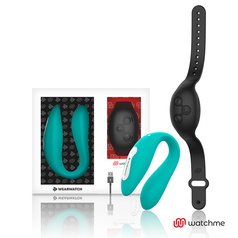WEARWATCH - VIBRADOR DUAL TECHNOLOGY WATCHME AGUAMARINA / AZABACHE - JUGUETES BIENESTAR - El Arte del Placer