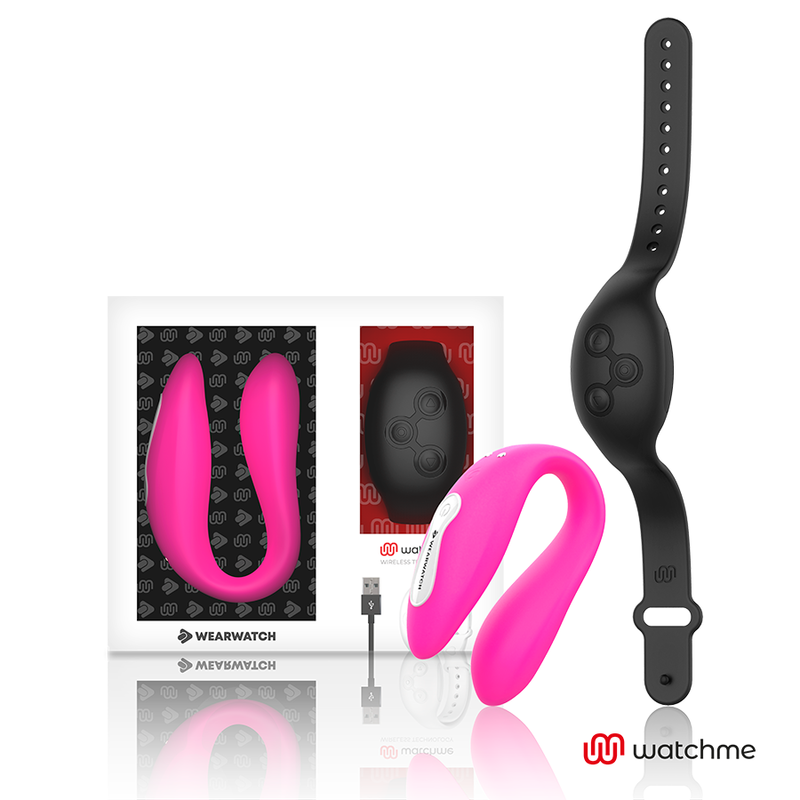 WEARWATCH - VIBRADOR DUAL TECHNOLOGY WATCHME FUCSIA /AZABACHE - JUGUETES BIENESTAR - El Arte del Placer