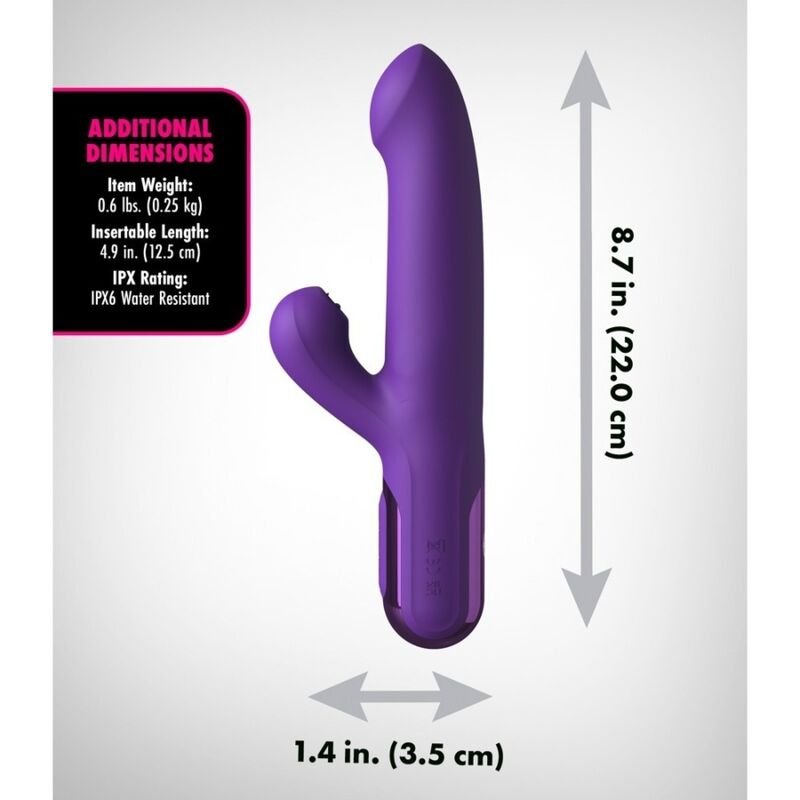 FANTASY FOR HER - VIBRADOR RABBIT SUPER SONIX THRUSTER MORADO - Imagen 6