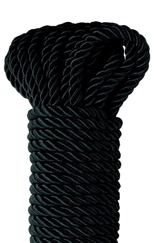 FETISH FANTASY SERIES - CUERDA DE SEDA DELUXE NEGRA 9,75 M - Imagen 2